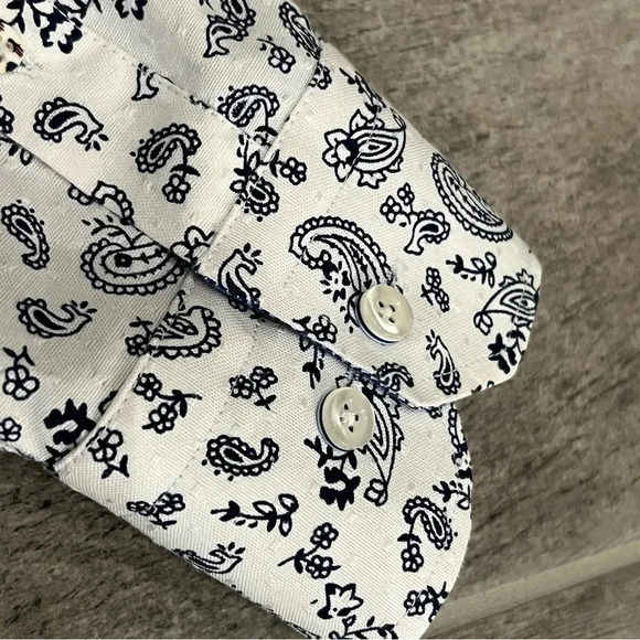 Luchiano Visconti Classic Men’s Button-Down (Blue/White) - Picture 6 of 10